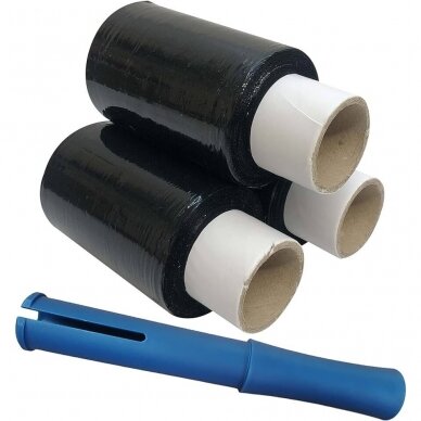 MINI Stretch packaging film 100mm/23mkr BLACK 2