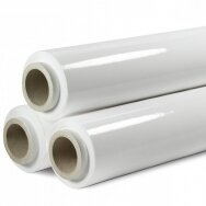 STRETCH packaging film. White. 450mm/17mkr/270m